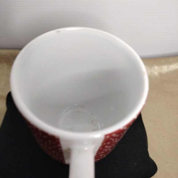 Let’s Dine Stoneware Brown Cat Wearing Orange Glasses Red Bow Tie Coffee Tea Mug - Picture 6 of 8